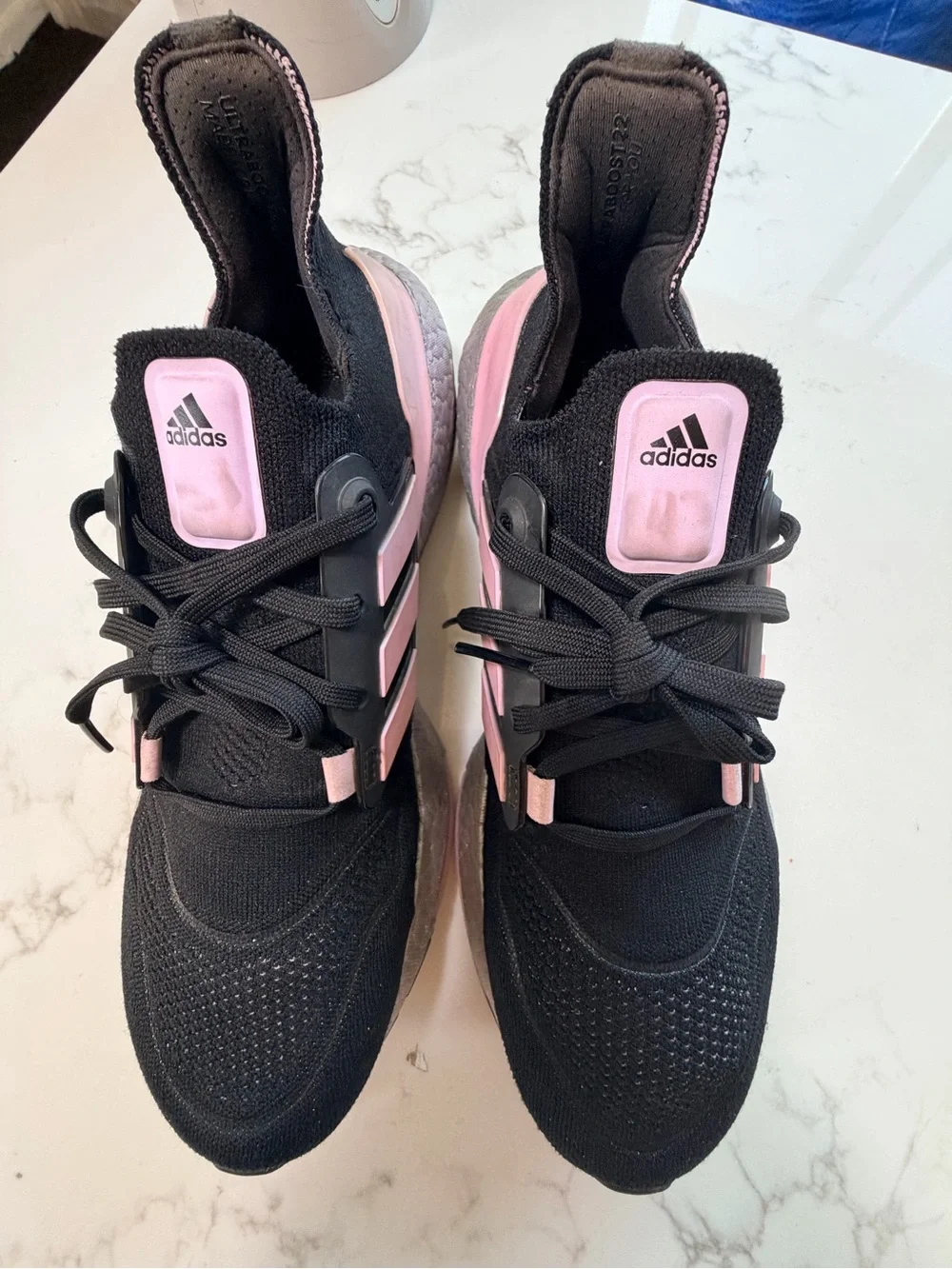 adidas Boost Running Shoes Black Pink Women’s Size 11